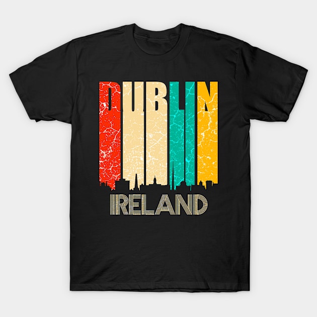 Dublin Ireland Skyline T-Shirt by Mila46